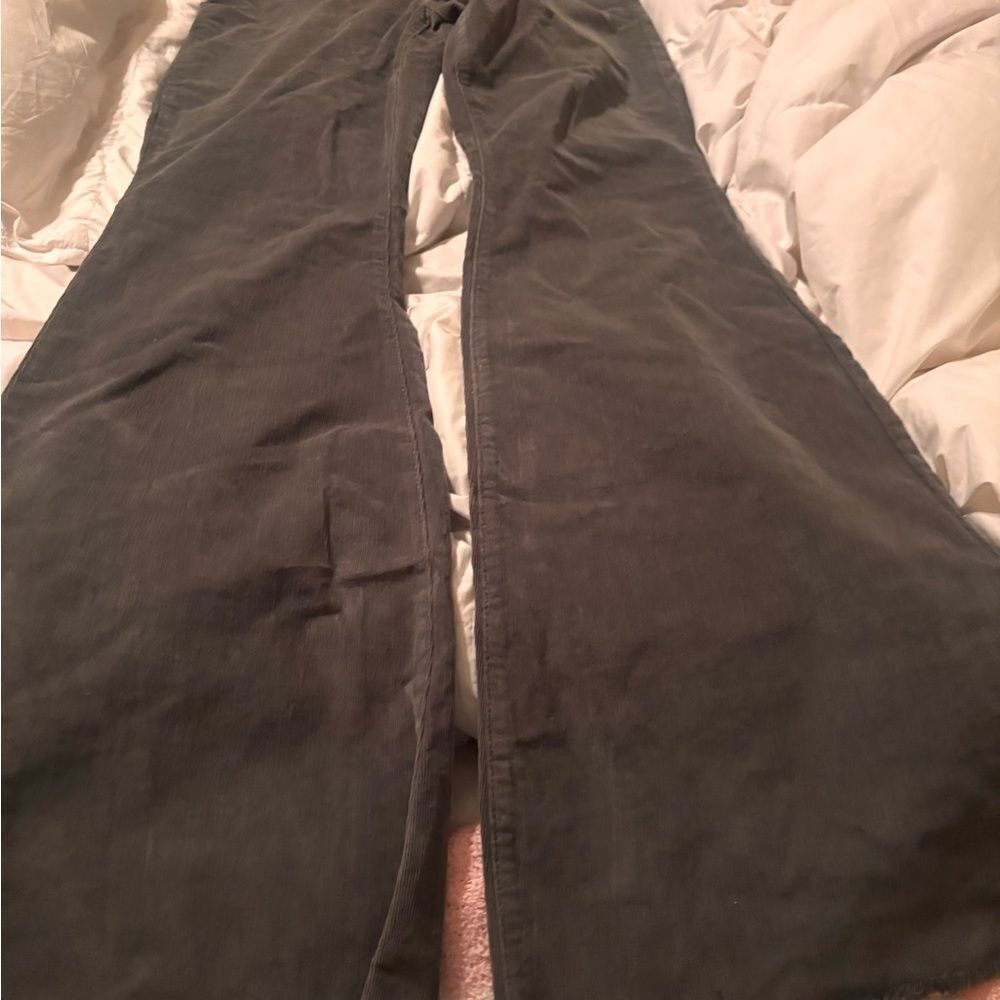 YMI Olive Green Corduroy Wide Leg Pants